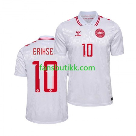 Fotballdrakt Danmark Eriksen 10 Bortetrøye Euro 2024 Kortermet